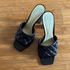 Vince Camuto quilted martini-heel mules